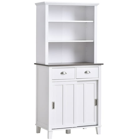 HOMCOM 66.75"H Freestanding Kitchen Pantry Cabinet ...
