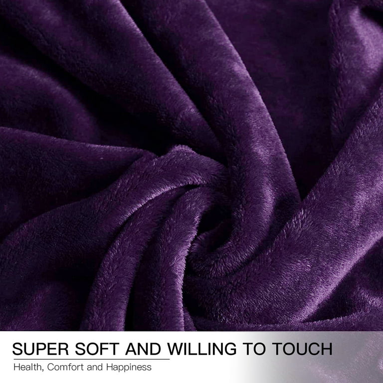 Homieway Large Purple Bed Blankets,Soft Queen Size Blanket for