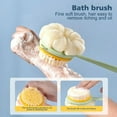 thumbnail image 3 of 2-in-1 Bath Scrubber & Back Brush,Extra Long Handle with Soft Bristles & Exfoliating Shower Ball for Wet/Dry Use,Double-Side Bathing Body Brush Back Bath Brush (Green*2), 3 of 8
