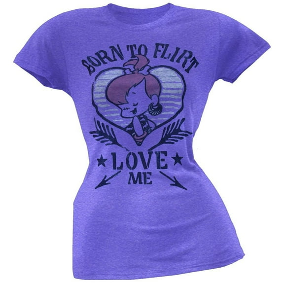 Flintstones - Born To Flirt Juniors T-Shirt - Large