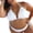 White, variant on Staron Plus Size Bikini Set for Women Halter Tie Side Push Up Padded Swimsuit Bathing Suit Beach Vacation Casual, Black L