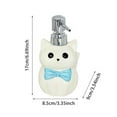 thumbnail image 3 of TAROFISH Ceramic Cat Soap Dispenser Refillable Liquid Container Cute Animal Design Pump Bottle for Bathroom Kitchen 6.69 Inch,Pink, 3 of 7
