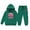 Dark Green, variant on Girls' Clothing Sets Girls Sweat Set Child Toddler Boys Girls Long Sleeve Solid Warm Hoodie Pullover Tops Pants Kids Outfits Sweat Suit