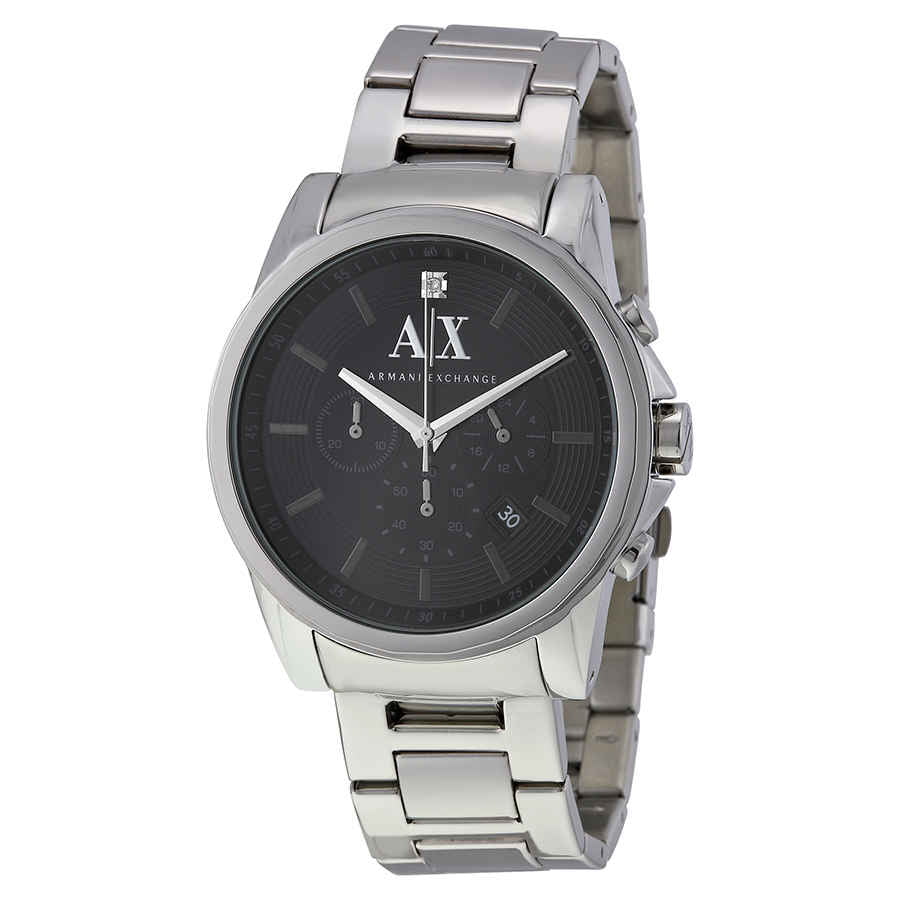Armani Exchange - Men's Diamond series Watch - Silver - Walmart.com ...