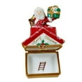 thumbnail image 2 of Santa Claus on Roof with Presents Limoges Box - Christmas Limoges Box Porcelain Figurine, 2 of 3