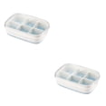 thumbnail image 3 of Molde de silicona para bandeja de cubitos de hielo Billuyoard rejilla múltiple de tamaño pequeño y sencillo Azul 2piezas, 3 of 6