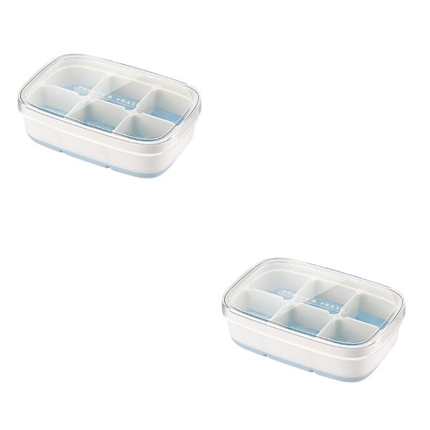 Accesorios de molde de bandeja de cubitos de hielo Naiovety 2Conjunto Azul