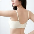 thumbnail image 3 of LNWUY V Neck Wireless Bras for Women No Underwire Lightly Lift Womens Bras Soft Comfort Seamless Bralettes White L, 3 of 3