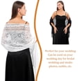 thumbnail image 4 of Sonducket Chal de noche de fiesta liso para mujer, bufanda elegante de encaje con borlas huecas transparentes, ropa Vintage nupcial, chales de boda, Ropa, zapatos y accesorios Miscelánea Sonducket AP015081-01, 4 of 4