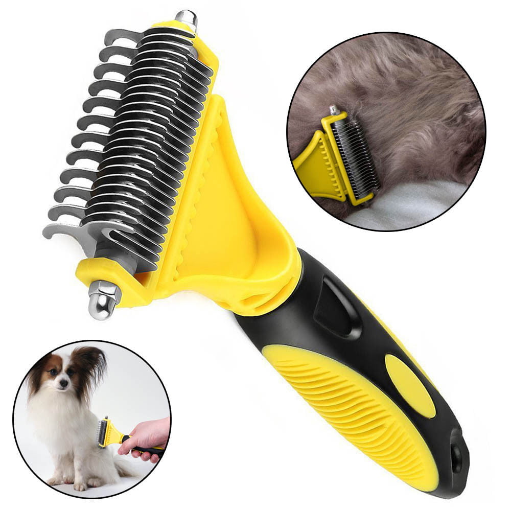 Pet Dog Cat Hair Fur Shedding Trimmer Grooming Rake Professional Comb Brush Tool