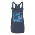 thumbnail image 2 of Straight Outta Tennessee Ten Fan | Fantasy Football | Womens Sports Premium Tri-Blend Racerback Tank Top, Vintage Navy, Small, 2 of 4