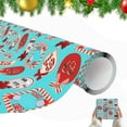 thumbnail image 7 of 67 Pattern Printing Christmas Wrapping Paper Rolls, Christmas Gift Wrap, Kids Funny Christmas Theme Wrapping Paper,Wide Birthday Xmas Santa Festive Present Wrapping Rolls(Blue-19.69*177.17 Inches), 7 of 7