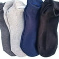thumbnail image 2 of AUQ 4Pair Barre Socks,Cotton No Show Socks Men,No Show Socks for Women,Gray, 2 of 2