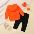 thumbnail image 7 of REgarm Toddler Baby Boy Girl Halloween Outfit Pumpkin Crewneck Pullover Hooded Sweatshirt Jogger Pants 2Pcs Fall Winter Outfits,6-12 Months, 7 of 7