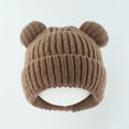thumbnail image 2 of TMOYZQ 1-6 Years Old Baby Boys Girls Winter Hats with Cute Ears, Unisex Toddler Kids Ribbed Chunky Cable Knit Thick Warm Soft Fleece Lined Skull Caps, 2 of 3
