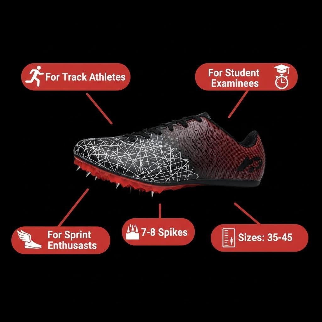Track Spike Sprint Running Shoes, Lightweight Track and Field Shoes for Men and Women