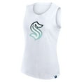 thumbnail image 2 of Women's Fanatics White Seattle Kraken Slub Tank Top, 2 of 3