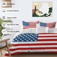 thumbnail image 4 of American Flag Duvet Cover Set, Blue Red USA Flag Soft Duvet Cover Full Size Bedding Set 4 Pieces, 1 Quiltcover and 2 Pillowcases with Zipper, 1 Bed Sheet for All Seasons, 4 of 9