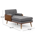 thumbnail image 3 of CHAISE LOUNGE This Piece Offers A Beautiful Button Tufted Design That Is Finished With Waffle Stitching In The Backrest And Seating.,Gray, 3 of 12