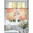 thumbnail image 3 of Hello Autumn Sheer Curtains 45 Inch Length 2 Panels Set, Orange Red Maple Leaf Thanksgiving Voile Window Treatment Rod Pocket Small Kitchen Curtains Drapes for Bedroom 52"x45"x2, 3 of 7