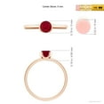 thumbnail image 4 of ANGARA Natural Semi Bezel-Set Ruby Solitaire Engagement Ring in 14K Rose Gold for Women (Size-5mm) | July Birthstone Jewelry for Her, 4 of 9