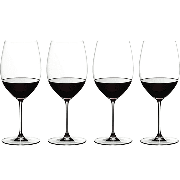 Riedel Wine Glasses for Merlot or Cabernet Drinkware Large Red Wine Glass with Stem, Set of 4