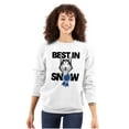 thumbnail image 3 of Best In Snow Huskies Dog Pet Lover Unisex Plus Fleece Graphic Sweatshirt Brisco Brands 2X, 3 of 5