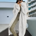 thumbnail image 4 of Breezora Women's Long Knitted Cardigan Jacket Loose Fit Comfortable Lazy Style Long Sleeve Casual Cover Up L Size Beige, 4 of 5