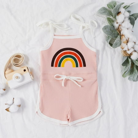 

DAETIROS Versatile Fashion Elastic Bow Comfy Cute Jumpsuit Girls Trousers Pink