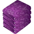 thumbnail image 3 of Violet Purple Mandala Washcloth 12x12in Set, 6 Pack Absorbent Cotton Towel Square Kitchen Dishes Towels, Soft Cleaning Face Hand Towel Fast Drying Wash cloth, 3 of 7