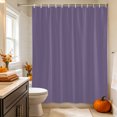thumbnail image 2 of Pure Lilac Gray Shower Curtain, Waterproof Shower Curtains for Bathroom, Contemporary Solid Color Minimalist Art Washable Fabric Bathtub Curtain Set Bath Decor with 12 Hooks Long 72"x84", 2 of 8