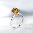 thumbnail image 4 of Gem Stone King 2.00 Ct Oval Mango Mystic Topaz 10K White and Rose Gold Ring (Size 5), 4 of 4