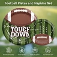 thumbnail image 4 of Football Paper Plates and Napkins and Cups Set 101 Count, Heavy Duty 10'' and 7'' Disposable Plates, Paper Cups and Tablecloth, Super Bowl Party Table Decorations Supplies, Serve 25, 4 of 4