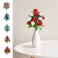 thumbnail image 1 of Ganfancp Simulacion de 18 Rosas Exquisitas Flores Artificiales Estilo Europeo Disparo Atrezzo Flores Artificiales Decorativas Arreglos Florales Ofertas Del Día Liquidación 1*Arreglo Floral de Simulac, 1 of 4