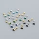 thumbnail image 2 of Pendientes de plata esterlina 925 para mujer, aretes de circonita cuadrada de oro de 14k, Piercing para la oreja, joyería de calidad de lujo, venta al por mayor, 2023, 2 of 2