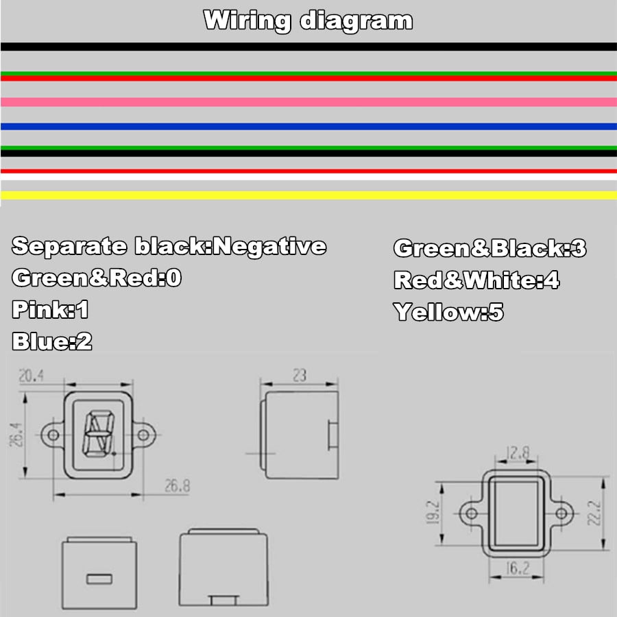 DC12V Waterproof Motorcycle ATV Bikes Red LED Gear Indicator Shift