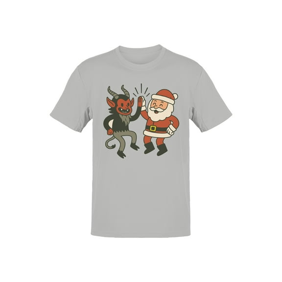 Santa and Krampus Unite Men's T-shirt