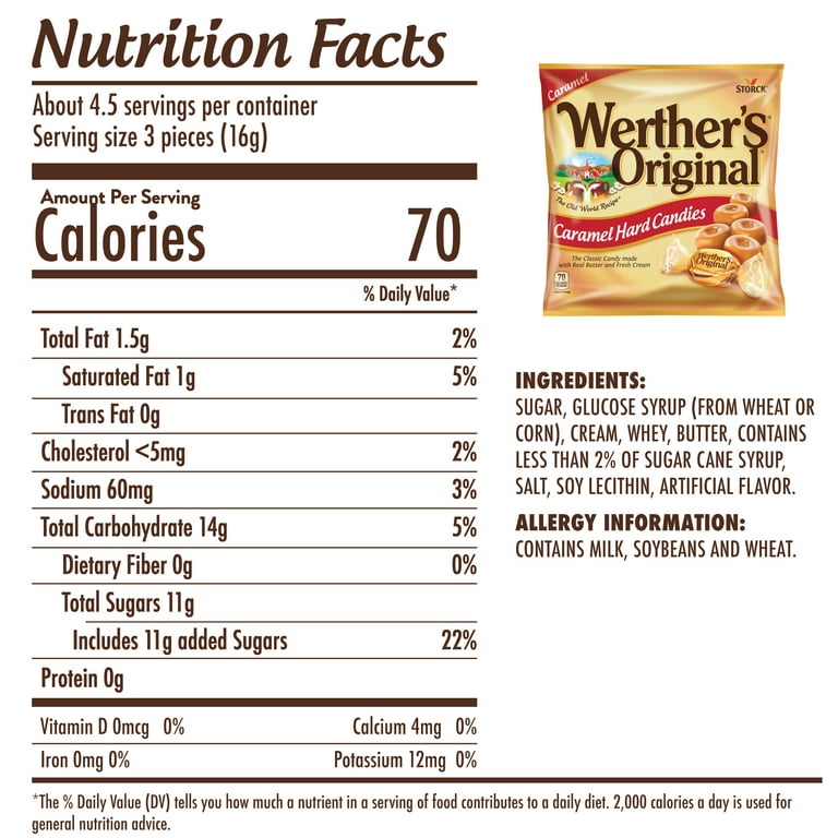 Information nutritionnelle – Werther's Original