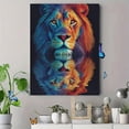 thumbnail image 4 of Qisvanset Colorful Lion Reflection Canvas Wall Art Print 15.75x11.81 Inches, 4 of 8