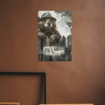 thumbnail image 5 of JEUXUS Bear Hat Funny Tin Art Hanging Sign 8x12in, 5 of 7