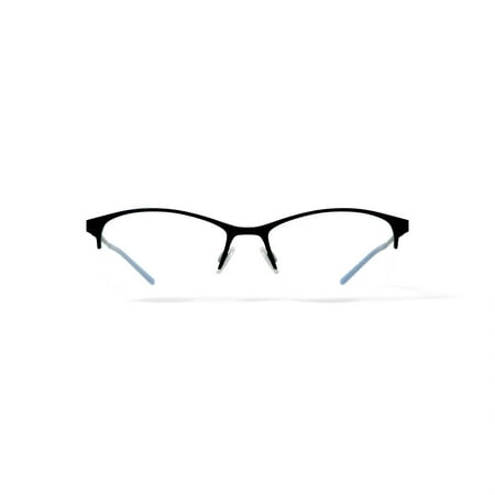 Hard Candy Women's HC264 Cat Eye Prescription Eyeglasses with Case, Blue