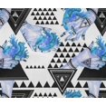 thumbnail image 4 of oneOone Cotton Flex Medium Blue Fabric Triangle Sewing Material Print Fabric By The Yard 40 Inch Wide, 4 of 4