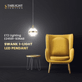 thumbnail image 2 of ET2 Lighting E24591-93NAB Swank LED 1Light Pendant - Natural Aged Brass, 2 of 7