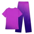 thumbnail image 4 of GXIPO Stretchy Scrubs for Women V-Neck Scrubs Top and Pants Nursing Uniform Tie Dye Workwear, 4 of 6