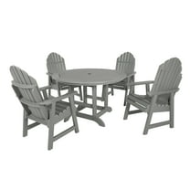 Highwood's 48" Round 5-pc Hamilton Dining Set - Dining Height, Outdoor, Eco-friendly, Synthetic Wood