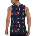 thumbnail image 3 of Xecao Space Dinosaur Men's Tank Top Workout Quick Dry Sleeveless Gym Jogging Muscle Shirts Summer Swim Beach Tops, 3 of 9