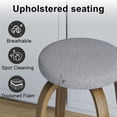 thumbnail image 5 of S-HOME Swivel Bar Stools Set Of 2,  Fabric Upholstered 30 Inch Height, Ideal For Restaurants And Home Use，Gray, 5 of 8