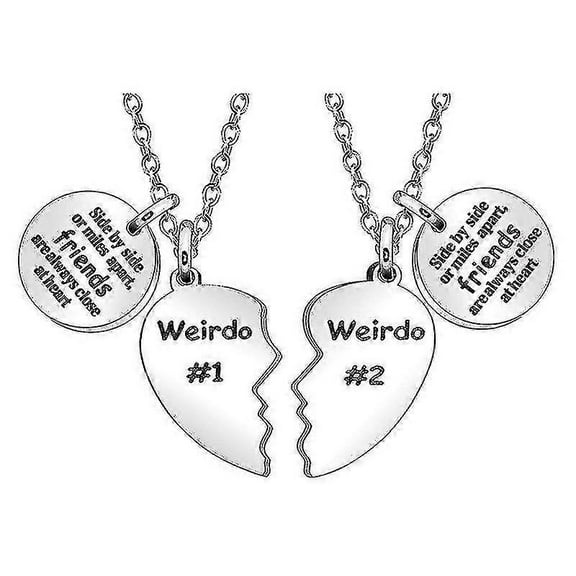 Best Friends 2 Split Heart Pendant Necklaces Friendship Necklace Compatible Best Friends