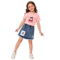 thumbnail image 6 of FSYBOA Girls Summer Outfit Sets , Shorts Sleeves Elastic Waist Fashion Casual Kids Clothing Set Pink Size 6 T, 6 of 6