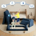 thumbnail image 2 of babyeap Kids Couch Sofa,11PCS Modular Sectional Sofa,Convertible Customizable Kids Play Couch,Floor Sofa Toddler Couch for Playroom Bedroom,Gift for Kids,Navy Blue, 2 of 7